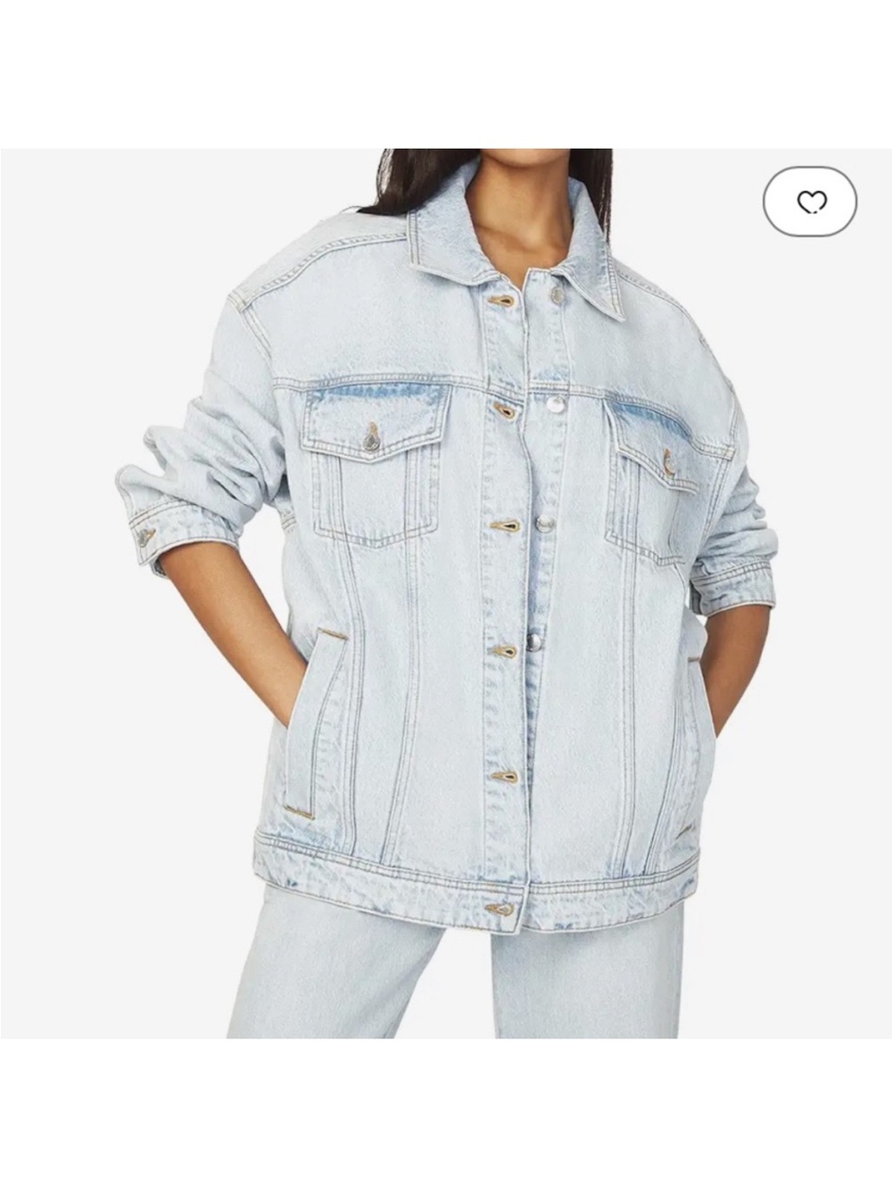 WeWoreWhat Light Wash Blue Denim Jacket